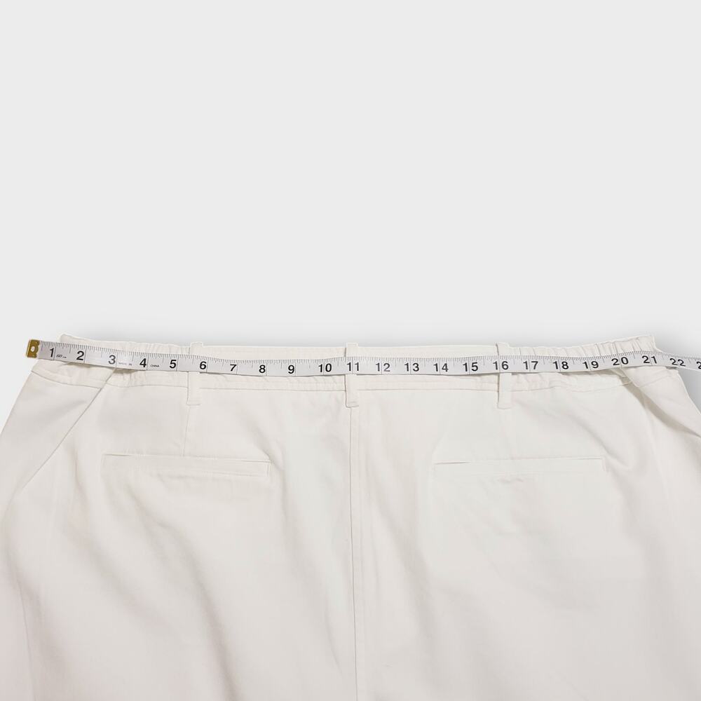 Talbots Woman Heritage White‎ Straight Cropped Pants 22W Stretch Pockets Summer - Picture 9 of 12